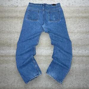 Vintage 90s Levis Silver Tab Jeans 38x34 Baggy Wide Leg Fit Medium Wash Cotton